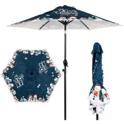 7.5FT Christmas Patio Umbrella