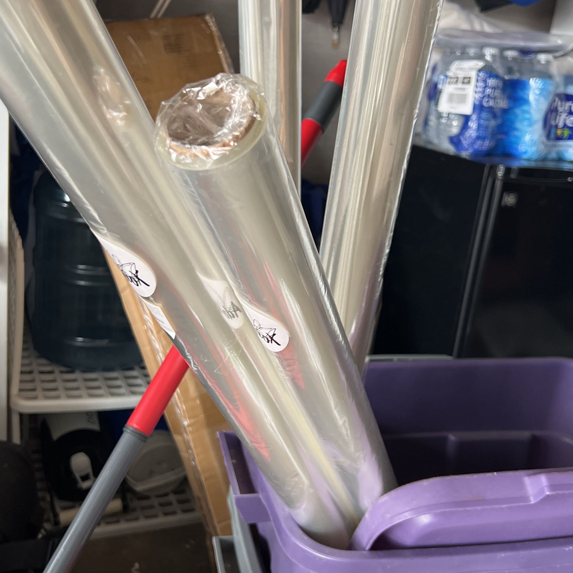 Clear Cellophane Wrap (2 Of Them) 40” And 100ft Each Roll