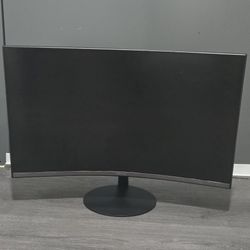 Samsung - T55 Series 27" LED 1000R Curved FHD FreeSync Monitor with Speakers (DisplayPort, HDMI, VGA) - Black