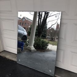 Large Mounted Antique Mirror