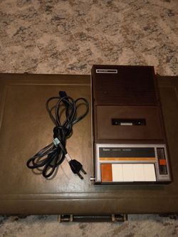 Vintage 1970s Sears Solid State Cassette Tape Recorder & Player w/ Power Cord