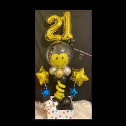 Balloons Graduation Bouquet Small $15 Box With Balloons $40 Pick Up. Delivery Fee May Apply