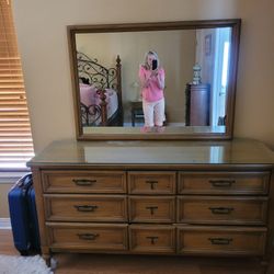 Walnut dressor With Mirror 