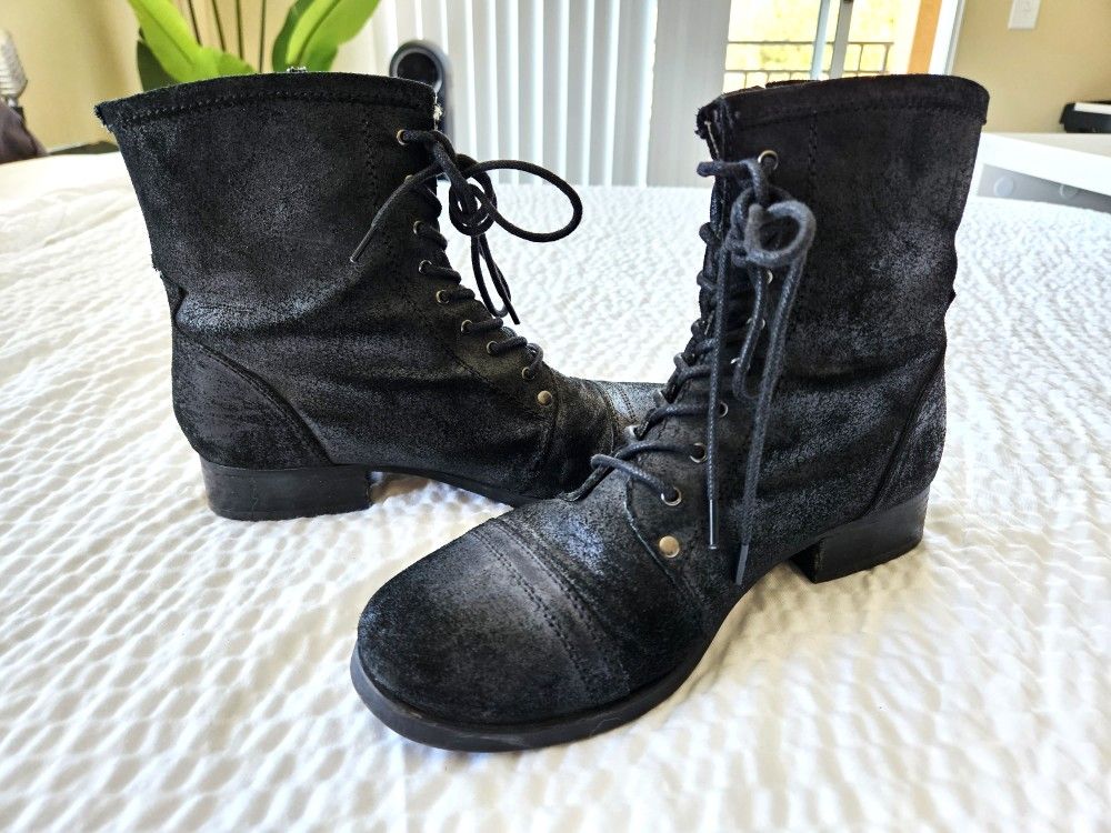 Aldo Vintage Black Combat Boots