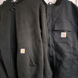 Carhartt Hoodie & Duct Jacket Both Size XL