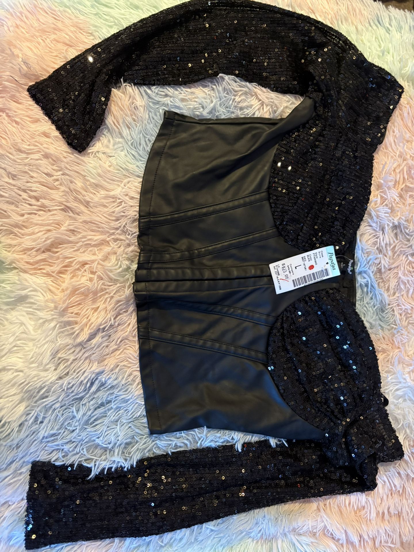 Papaya Clothing Leather Crop Top