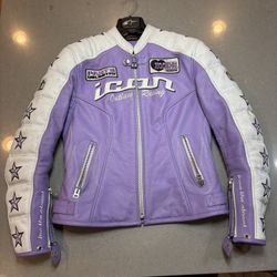 Leather Motorcycle Jacket- Icon kitty Women’s S