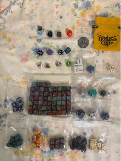 Bg3 Baldur’s Gate Bag With MTG Dice And Coin With Extra Dice