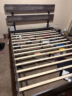Queen bed frame /Dresser with mirror