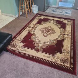 Red & Beige Rug *NEGOTIABLE*