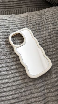 Brand new iPhone 13 mirror fashion phone case cream color
