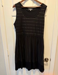 Daisy Fuentes Black Eyelet Sleeveless Dress women’s Size XL - Simi Valley