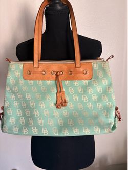 DOONEY & BOURKE large tassel top zip bag turquoise