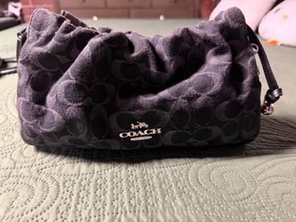 Coach black denim Faye bag