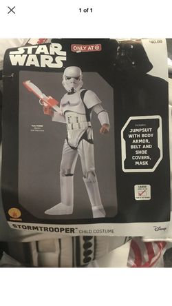 New Star Wars storm trooper kids costume large