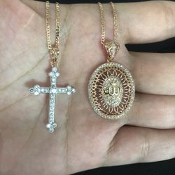 Gold Plated Allah Chain With Cross Chain ($12 Each )