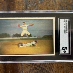 1953 Bowman Color Pee Wee Reese #33 SGC 5 Severely Undergraded Should Be A 8 Min