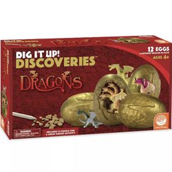 “BRAND NEW, SEALED” Dig It Up Discoveries DRAGONS 12 Eggs