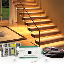 Motion Sensor Stair LED Light Kit – 16 Steps, 3000K Warm White D1