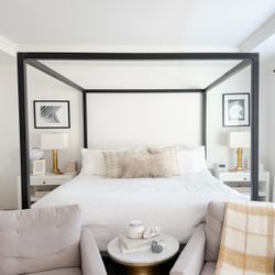 Room & Board Architecture King Canopy Bed in Black Steel
