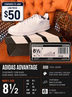 Adidas Advantage Sneakers Men's Size 8.5