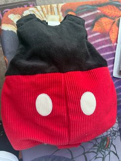 Disney Store Baby Mickey Mouse Plush Costume Romper 3/6 Months Bodysuit Puffy