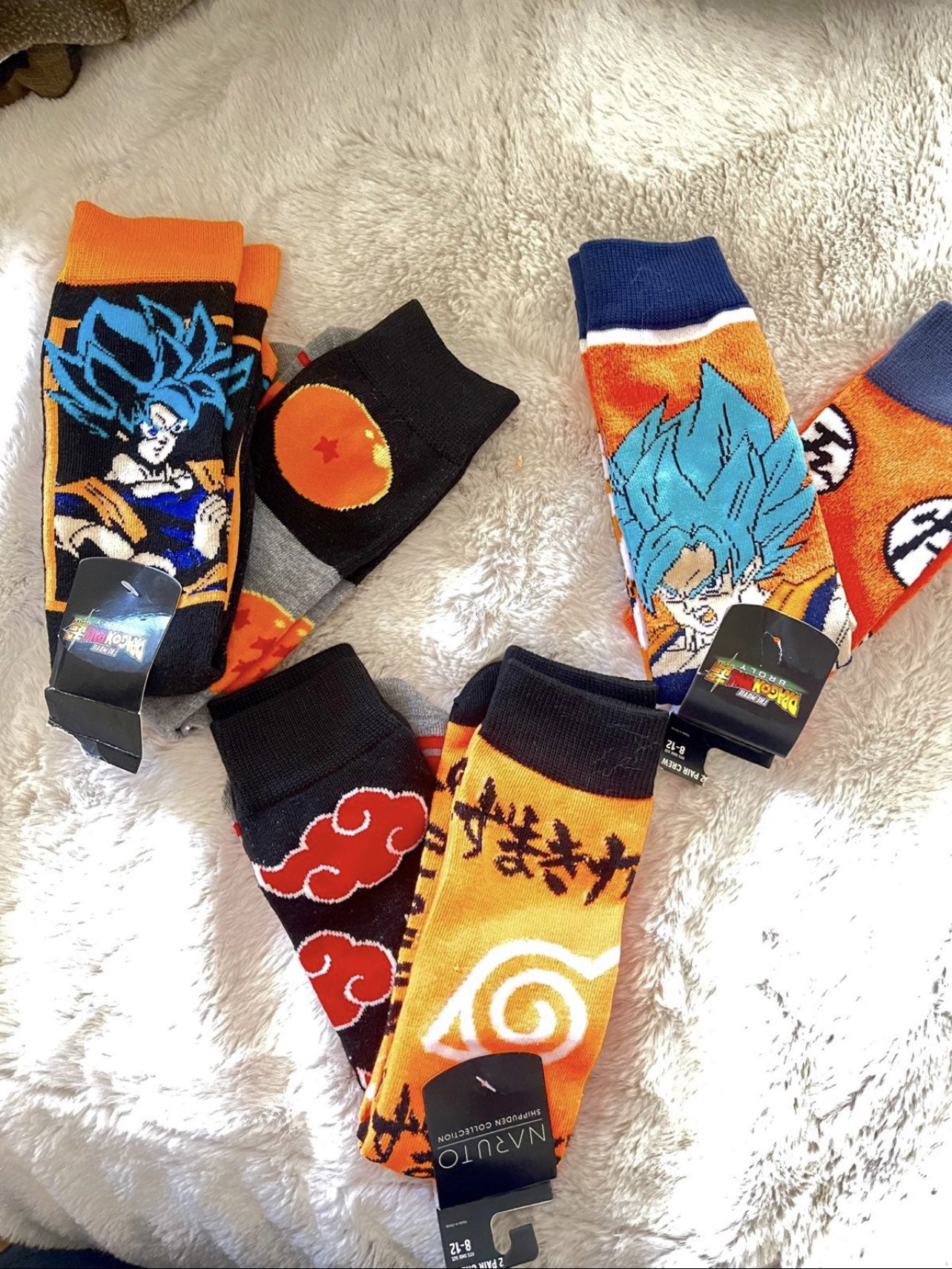 Dragon Ball & Naruto Socks