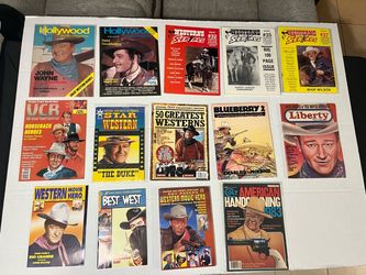 Vintage Lot of 14 Old Western Magazines and Comics - John Wayne