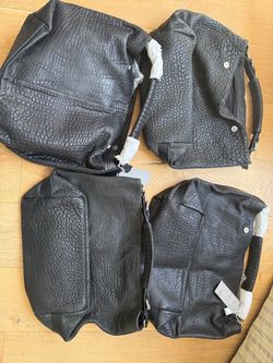 4 Large H & M handbags black leather