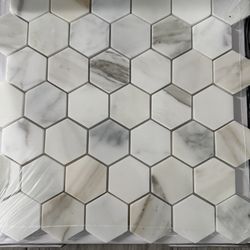 Calacatta Hexagon Marble Mosaic