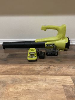 18v Ryobi Blower 4 Amp Battery And Charger 