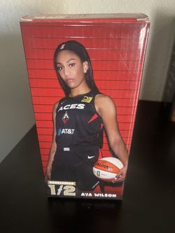 A’ja Wilson Bobblehead With Autographed Box