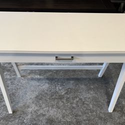 White Writing Desk with Drawer 