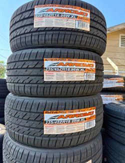 235/45/18 Arroyo vendo un set de llantas nuevas con 50,000 millas de garantía ✅🤩I am selling a set of new tires with a 50,000 mile warranty ✅