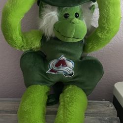NHL Avalanche Neon green hanging St. Patrick Monkey Plush 