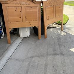 Solid Wood Twin Headboards. 39.5” wide. 48” height. Great design. Both $100.  $55 each if needing 1 