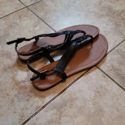 Womens Black Sandals By American Eagle Size 7 Brand New