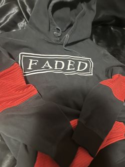“Faded” Text Hoodie