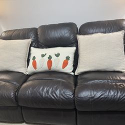 2 electric leather sofas