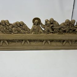 Vintage 1956 Universal Statuary Last Supper 3D Wall Relief Sculpture Boni #355