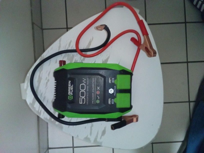 GREEN FUEL 500 Watt Modified Sine Wave Power Inverter. $60, or Best Reasonable Offer.