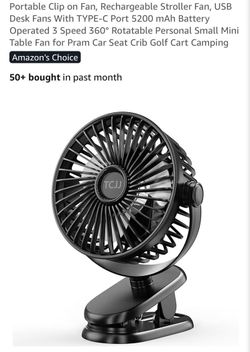 TCJ Portable Clip-on Fan