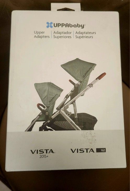 NEW UPPAbaby Upper Adapters are designed for use with the UPPAbaby Vista V2 and Vista 2015+ strollers.
These black adapters allow for infants and to