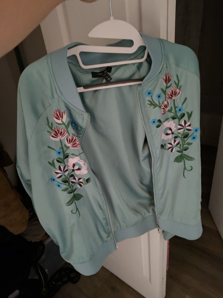 Girl's Satin Embroidered Jacket