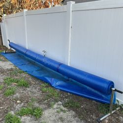 16’ x 32’ Rectangle Solar Cover With 16’ Steel Reel