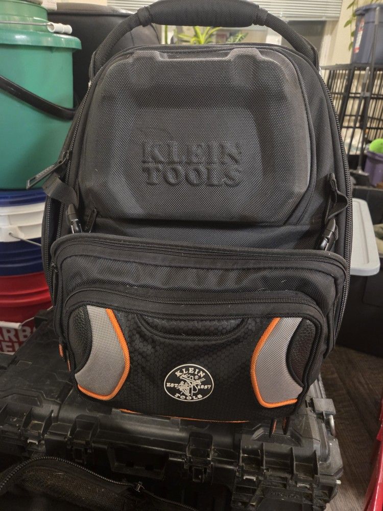 Klein Tool Back Pack Full Of Electrical Wire And Tools