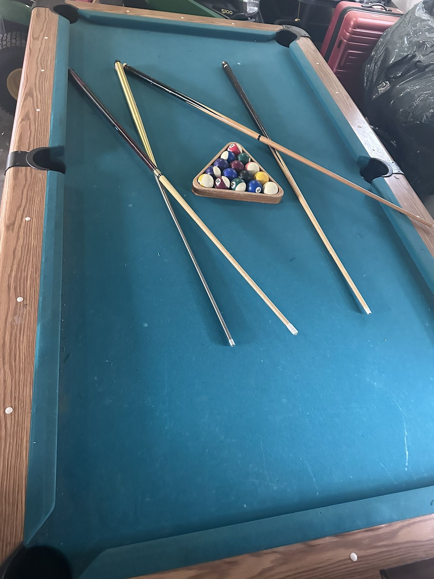 Mint Green Top pool table