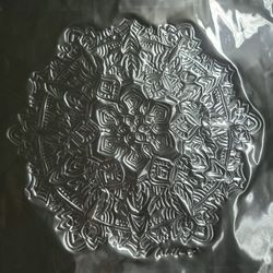 Handpunched Aluminum Mandala Art Piece 9"x9"