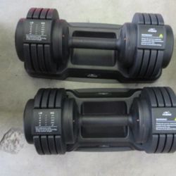Used FLYBIRD 55Lbs Adjustable Dumbbell Pair - QTY 2 ( Read The Description)