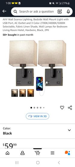 2 Wall Lamp Brand New. Nuevas En Caja.